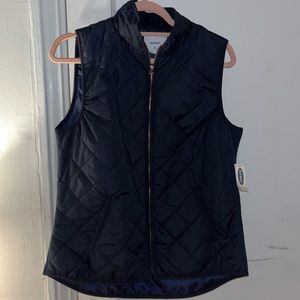 NWT Old Navy Blue Vest with Gold Accents